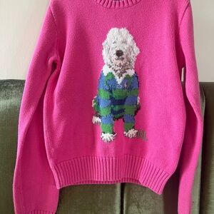 Pink kids size large adorable Ralph Lauren sweater.